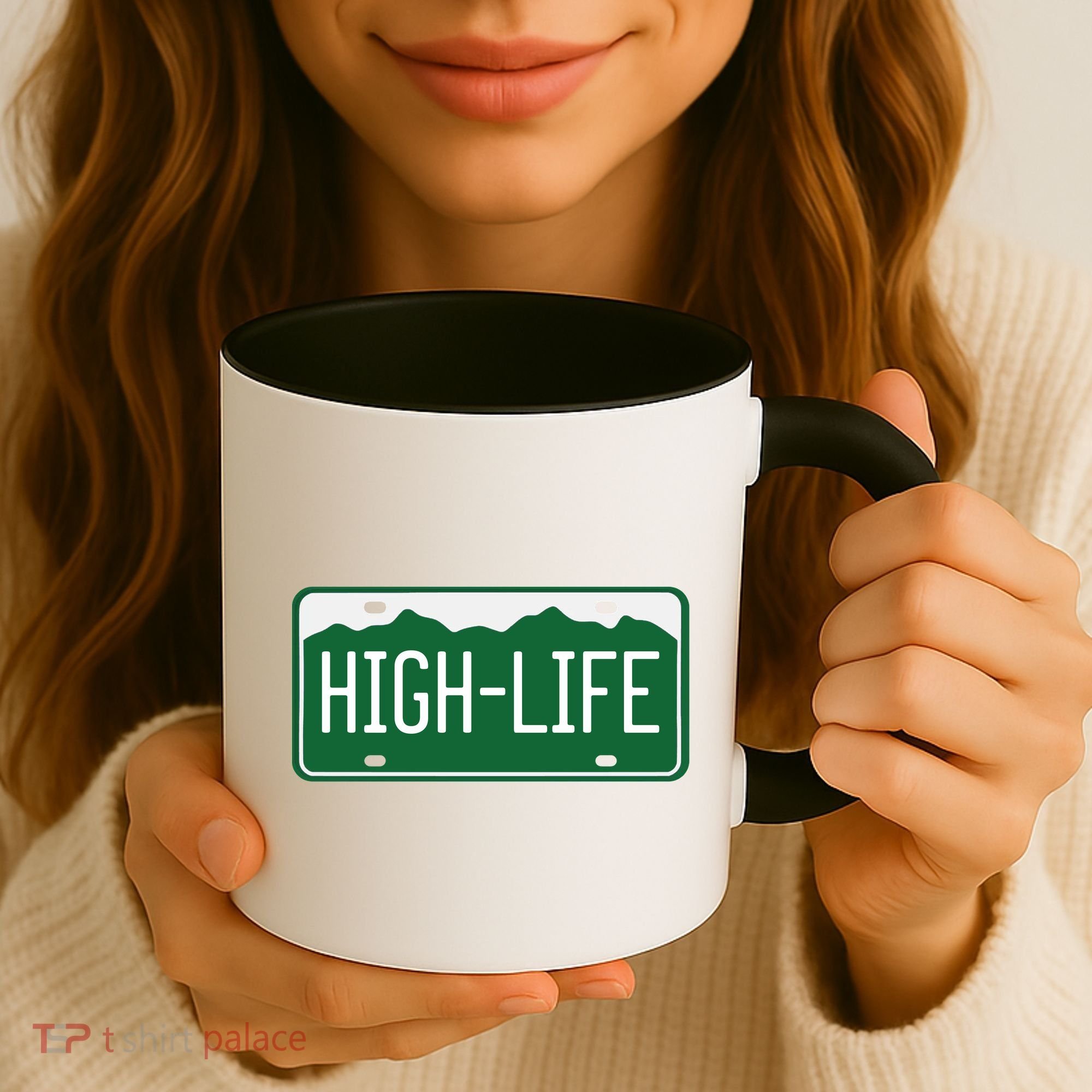 High Life License Plate Funny Coffee Mug