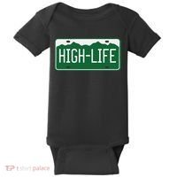 High Life License Plate Funny Baby Bodysuit thumb 0