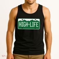 High Life License Plate Funny Tank Top thumb 3