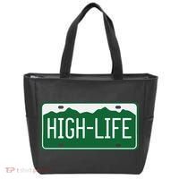 High Life License Plate Funny Tote Bag thumb 0