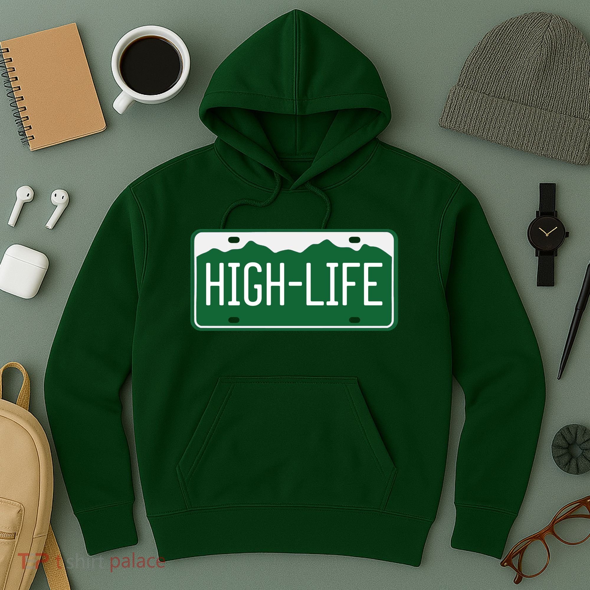High Life License Plate Funny Hoodie