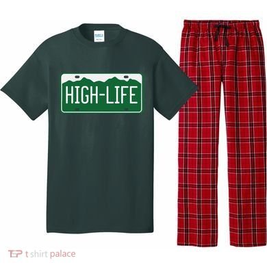High Life License Plate Funny Pajama Set