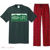 High Life License Plate Funny Pajama Set thumb 0