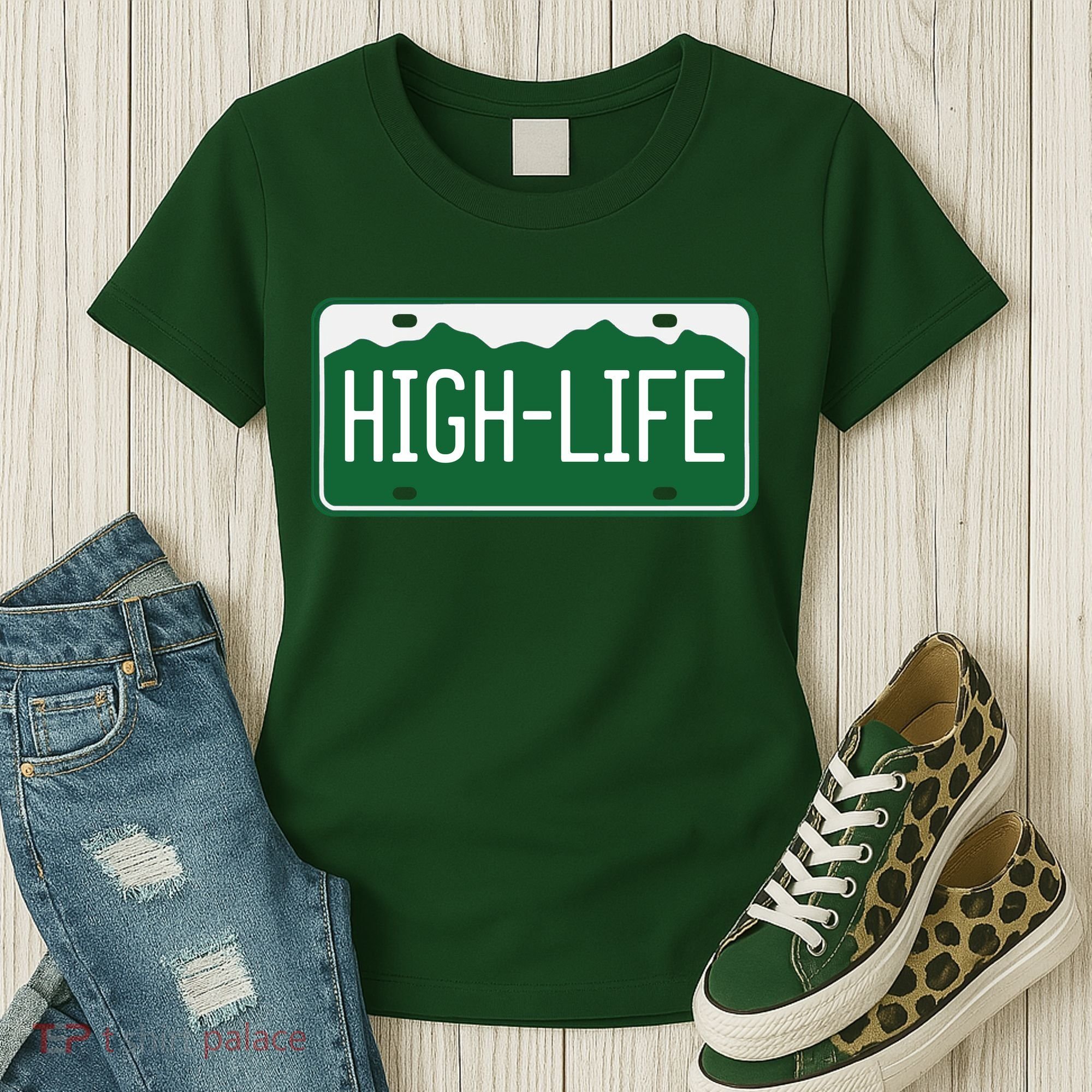 High Life License Plate Funny Women's T-Shirt