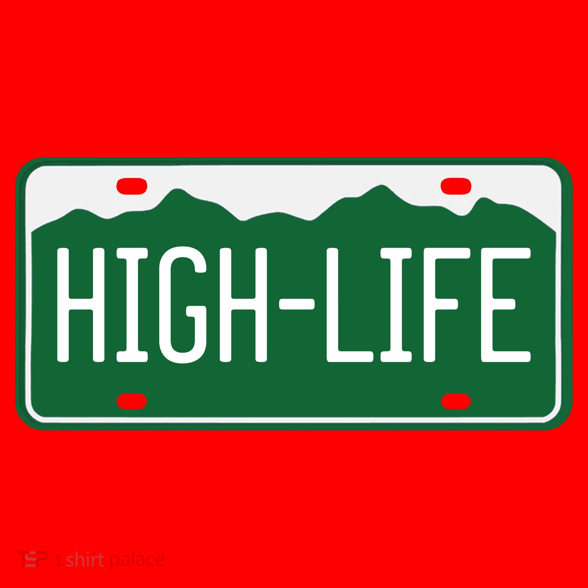 High Life License Plate Funny Santa Hat