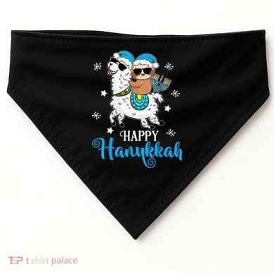 Hanukkah Llamakah Llama Sloth Happy Hanukkah Chanukah USA-Made Doggie Bandana