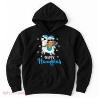 Hanukkah Llamakah Llama Sloth Happy Hanukkah Chanukah Hoodie thumb 0