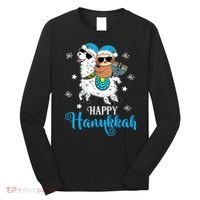 Hanukkah Llamakah Llama Sloth Happy Hanukkah Chanukah Long Sleeve Shirt thumb 0