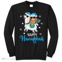 Hanukkah Llamakah Llama Sloth Happy Hanukkah Chanukah Sweatshirt thumb 0