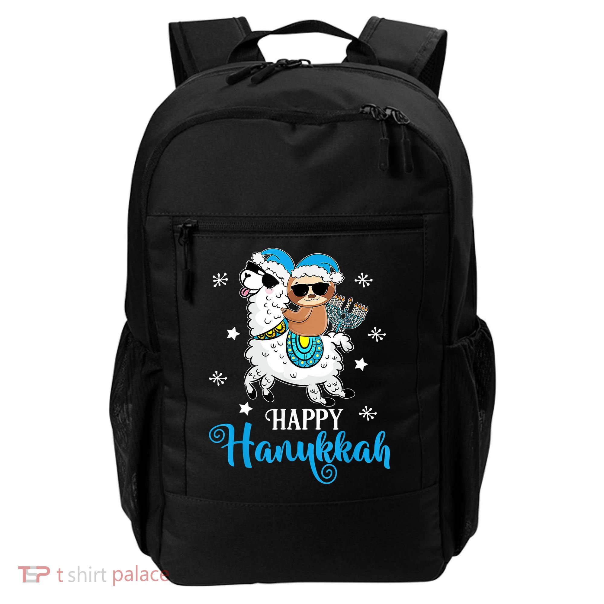 Hanukkah Llamakah Llama Sloth Happy Hanukkah Chanukah Backpack