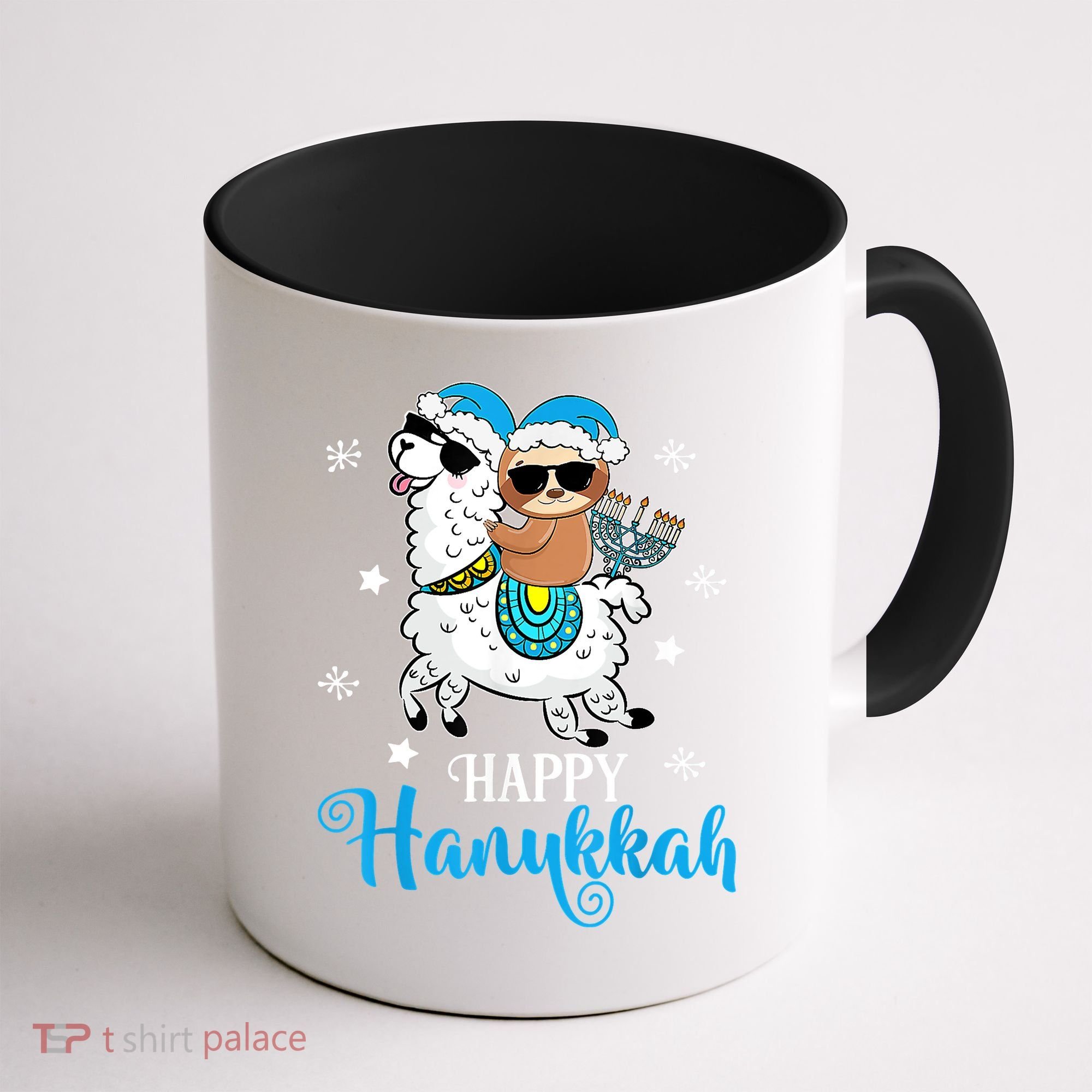 Hanukkah Llamakah Llama Sloth Happy Hanukkah Chanukah Coffee Mug