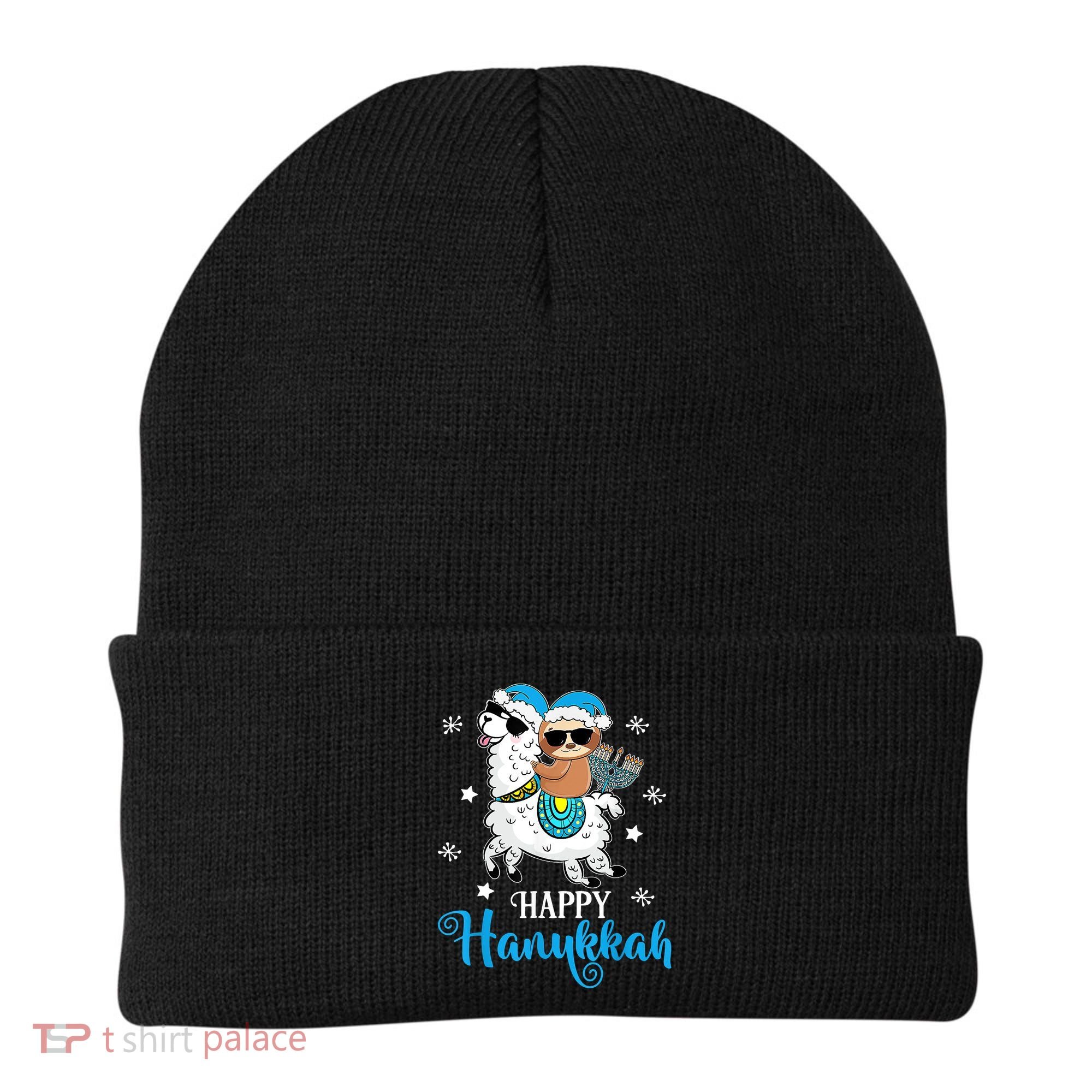 Hanukkah Llamakah Llama Sloth Happy Hanukkah Chanukah Beanie