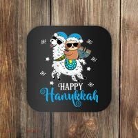 Hanukkah Llamakah Llama Sloth Happy Hanukkah Chanukah Coaster thumb 0