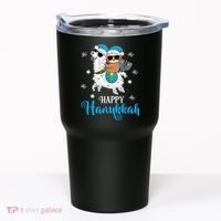Hanukkah Llamakah Llama Sloth Happy Hanukkah Chanukah Tumbler thumb 0