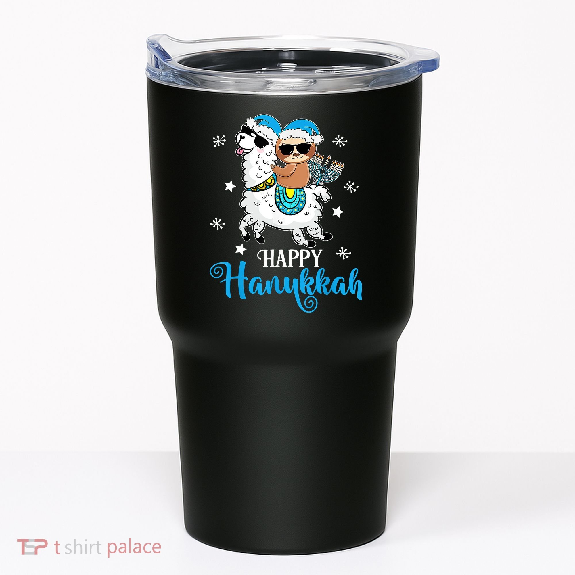 Hanukkah Llamakah Llama Sloth Happy Hanukkah Chanukah Tumbler