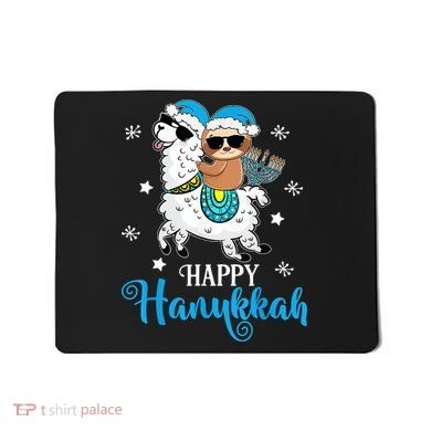 Hanukkah Llamakah Llama Sloth Happy Hanukkah Chanukah Mousepad