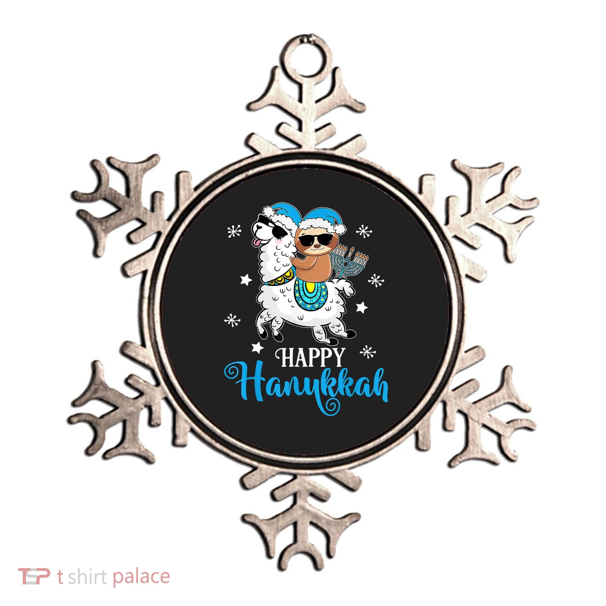 Hanukkah Llamakah Llama Sloth Happy Hanukkah Chanukah Ornament