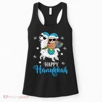 Hanukkah Llamakah Llama Sloth Happy Hanukkah Chanukah Women's Tank Top thumb 0