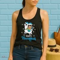 Hanukkah Llamakah Llama Sloth Happy Hanukkah Chanukah Women's Tank Top thumb 2