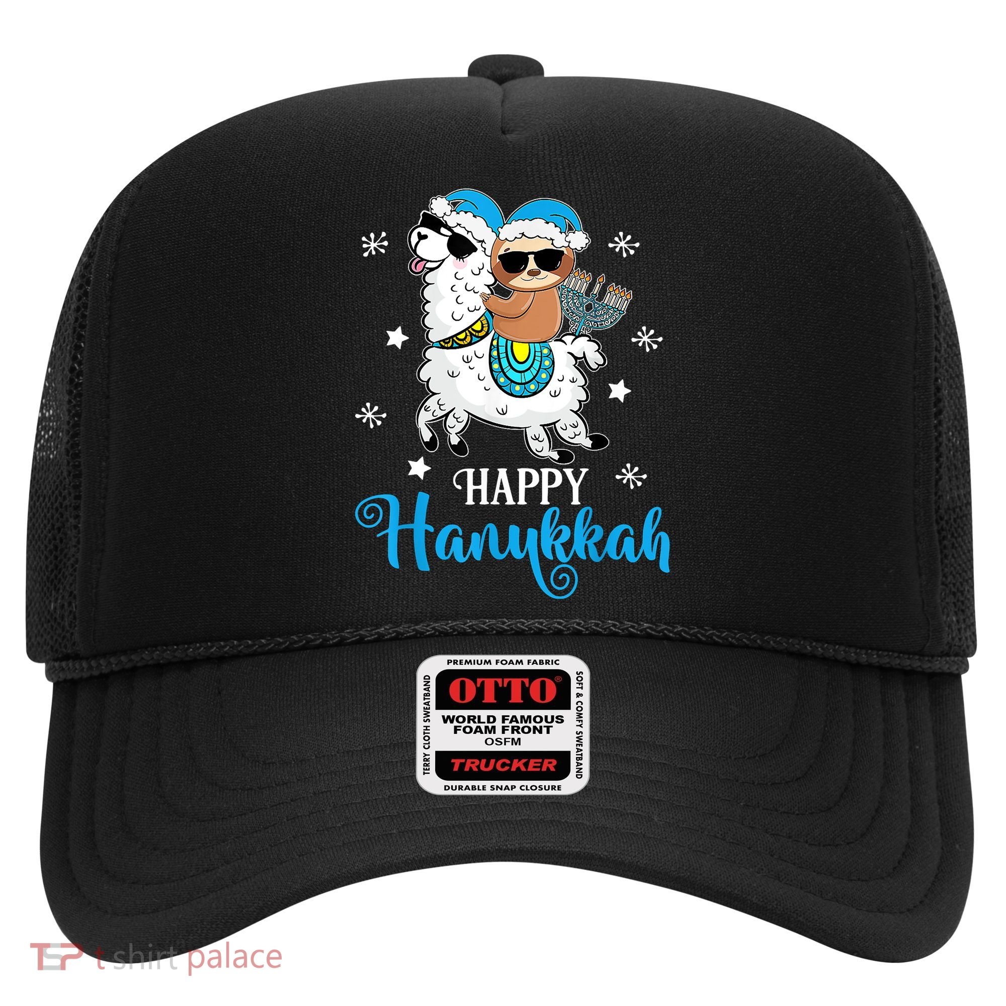 Hanukkah Llamakah Llama Sloth Happy Hanukkah Chanukah Hat