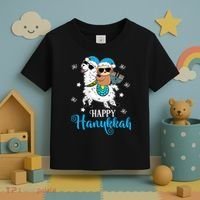 Hanukkah Llamakah Llama Sloth Happy Hanukkah Chanukah Toddler T-Shirt thumb 3