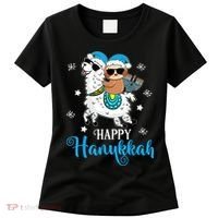 Hanukkah Llamakah Llama Sloth Happy Hanukkah Chanukah Women's T-Shirt thumb 0
