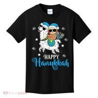 Hanukkah Llamakah Llama Sloth Happy Hanukkah Chanukah Kids T-Shirt thumb 0