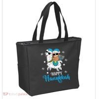 Hanukkah Llamakah Llama Sloth Happy Hanukkah Chanukah Tote Bag thumb 2