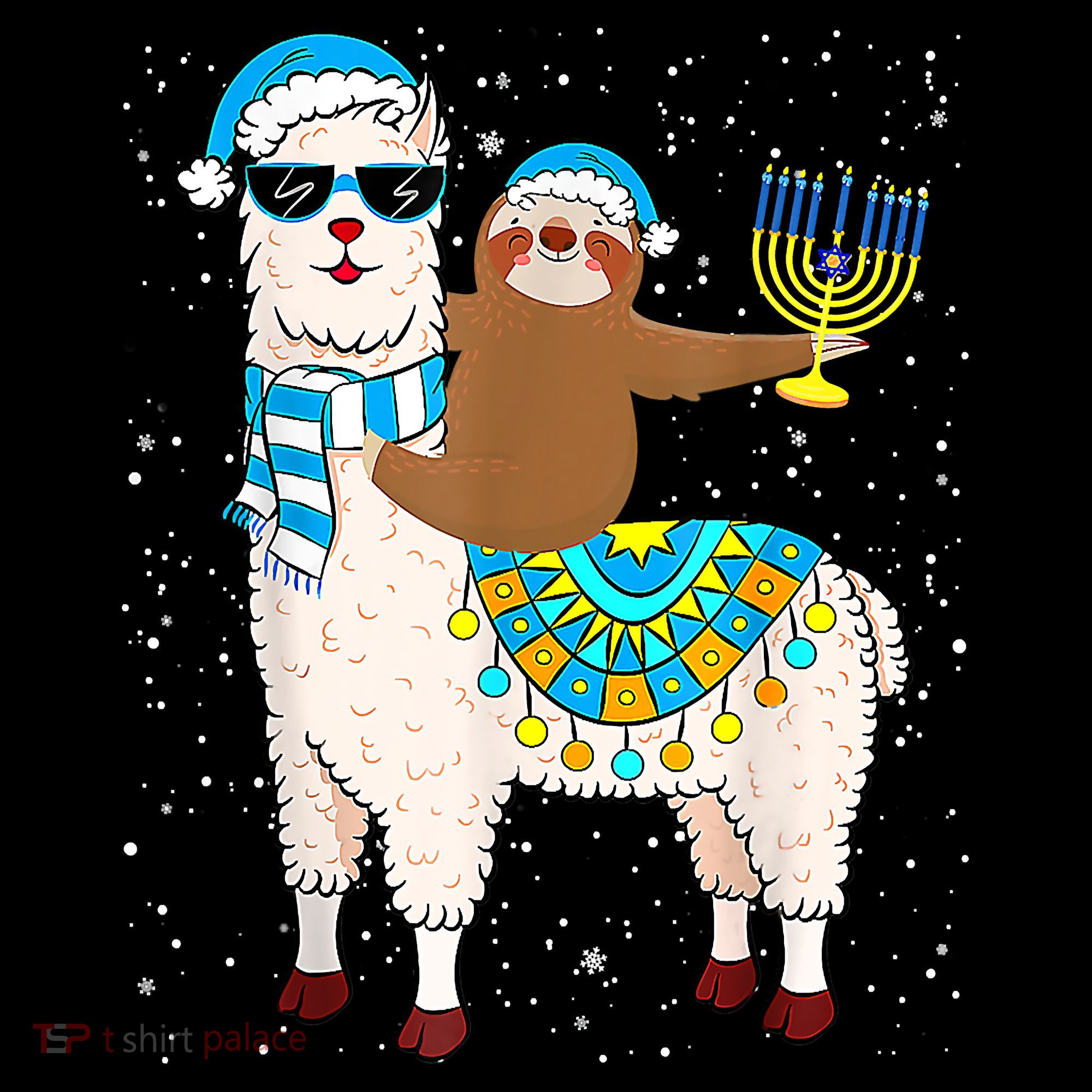 Hanukkah Llamakah Llama Sloth Happy Hanukkah Chanukah Christmas Xmas Coffee Mug