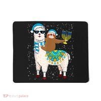 Hanukkah Llamakah Llama Sloth Happy Hanukkah Chanukah Christmas Xmas Mousepad thumb 0