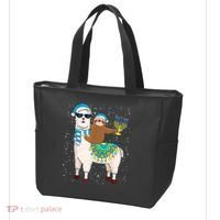 Hanukkah Llamakah Llama Sloth Happy Hanukkah Chanukah Christmas Xmas Tote Bag thumb 3
