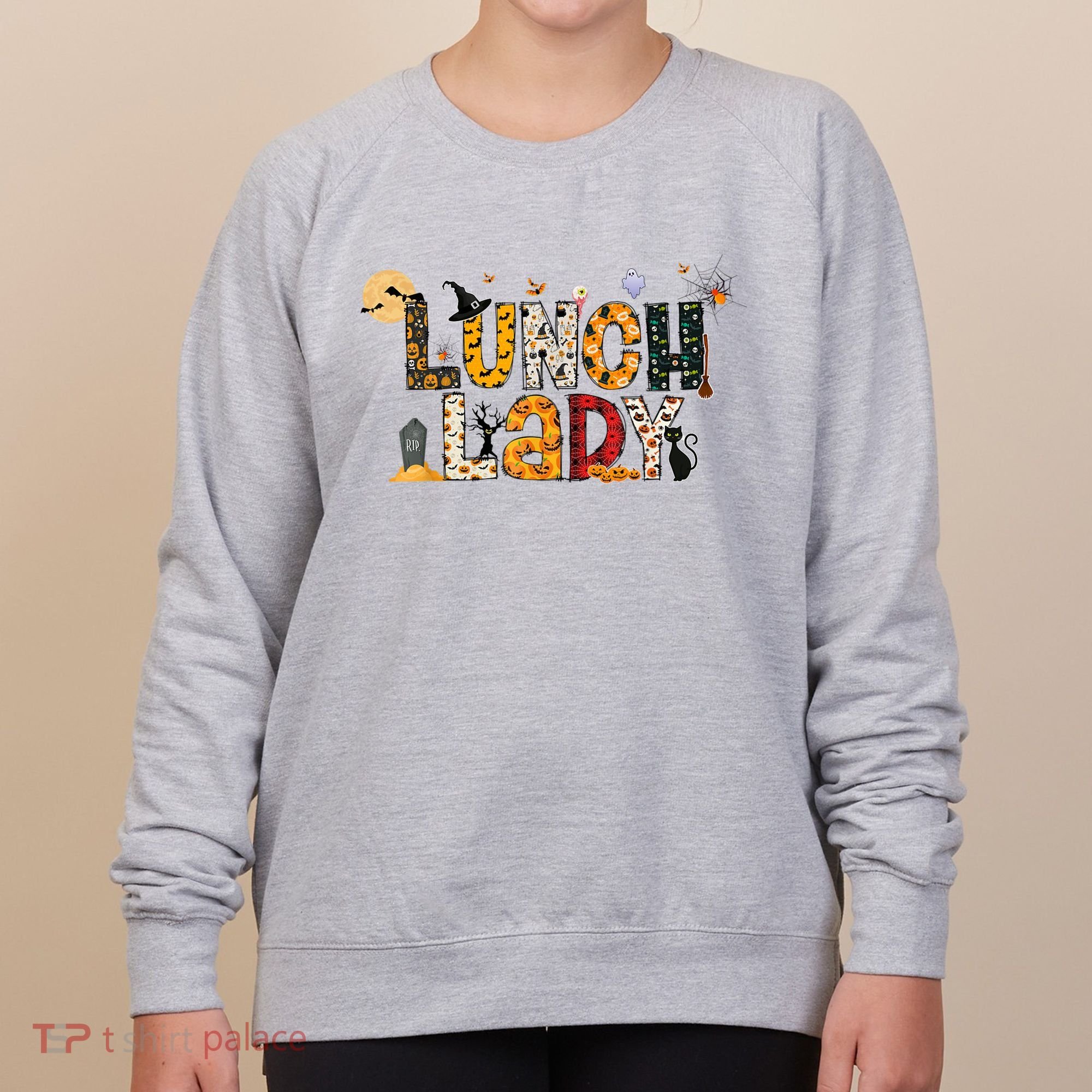 Halloween Lunch Lady Cafeteria Spooky Lunch Lady Halloween Women's Sweatshirt