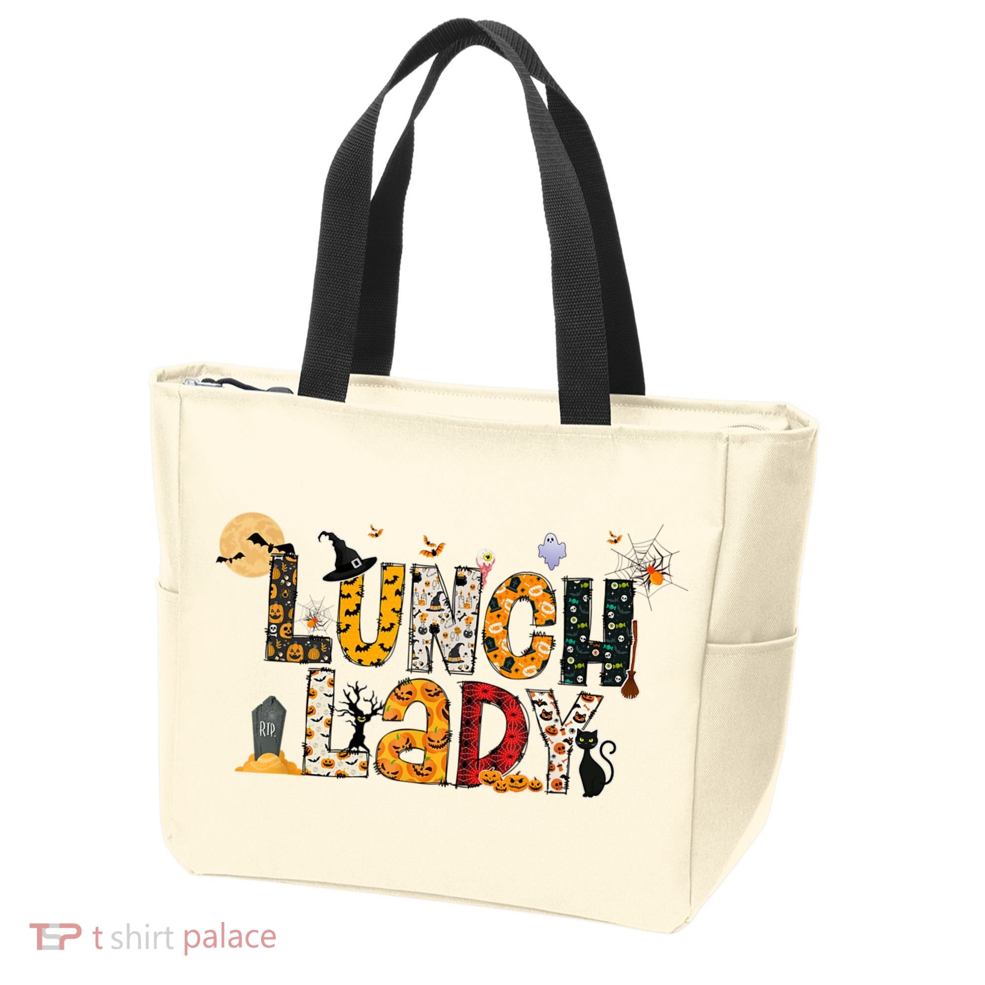 Halloween Lunch Lady Cafeteria Spooky Lunch Lady Halloween Tote Bag