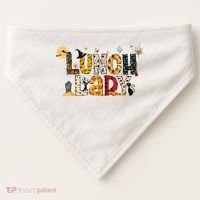 Halloween Lunch Lady Cafeteria Spooky Lunch Lady Halloween USA-Made Doggie Bandana thumb 0