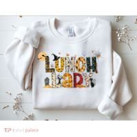 Halloween Lunch Lady Cafeteria Spooky Lunch Lady Halloween Sweatshirt thumb 2