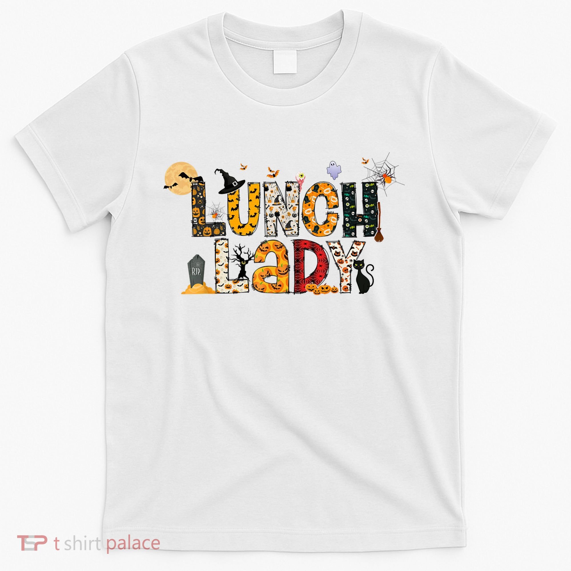 Halloween Lunch Lady Cafeteria Spooky Lunch Lady Halloween T-Shirt