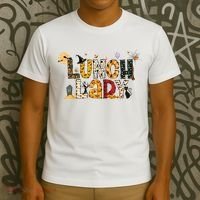 Halloween Lunch Lady Cafeteria Spooky Lunch Lady Halloween T-Shirt thumb 3