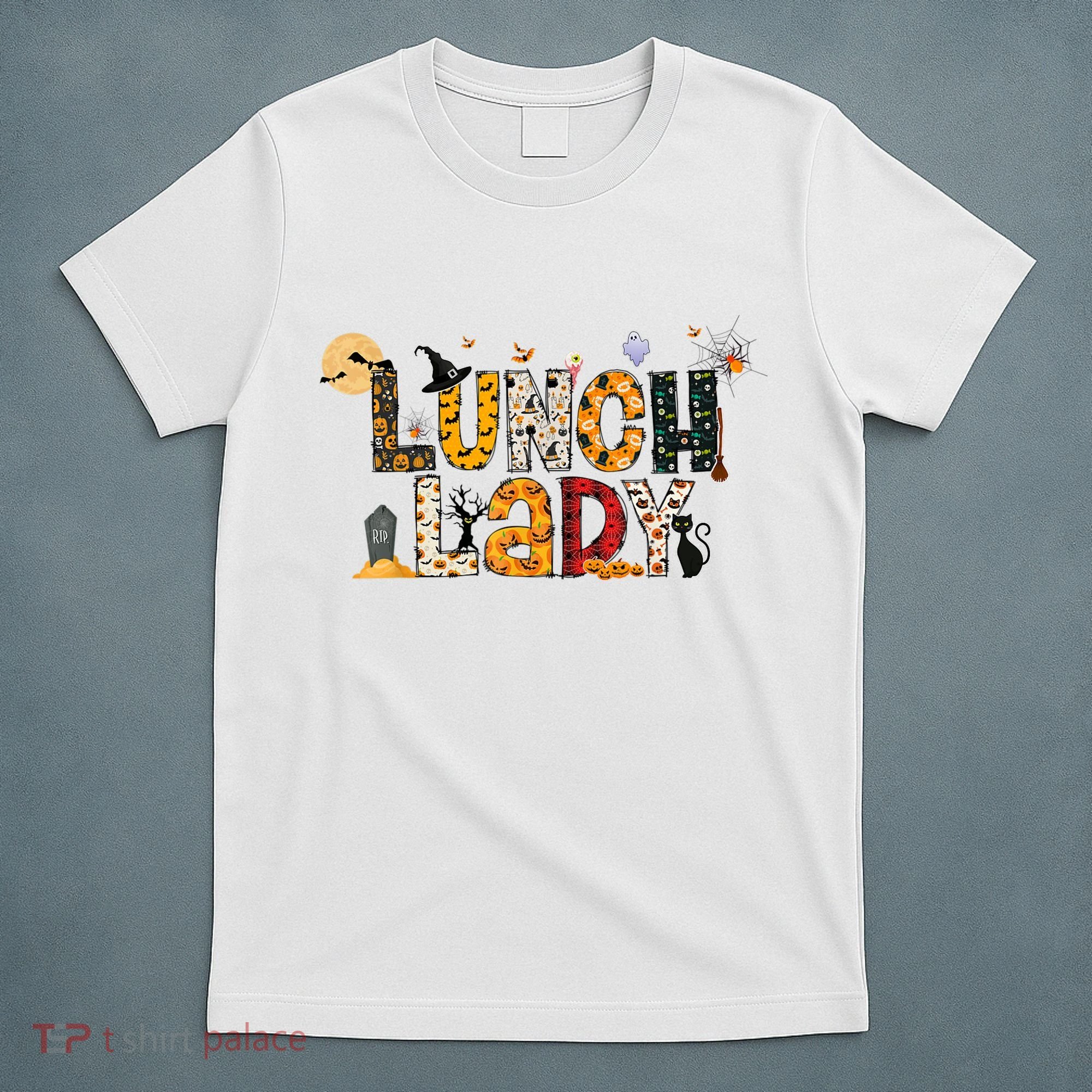 Halloween Lunch Lady Cafeteria Spooky Lunch Lady Halloween T-Shirt