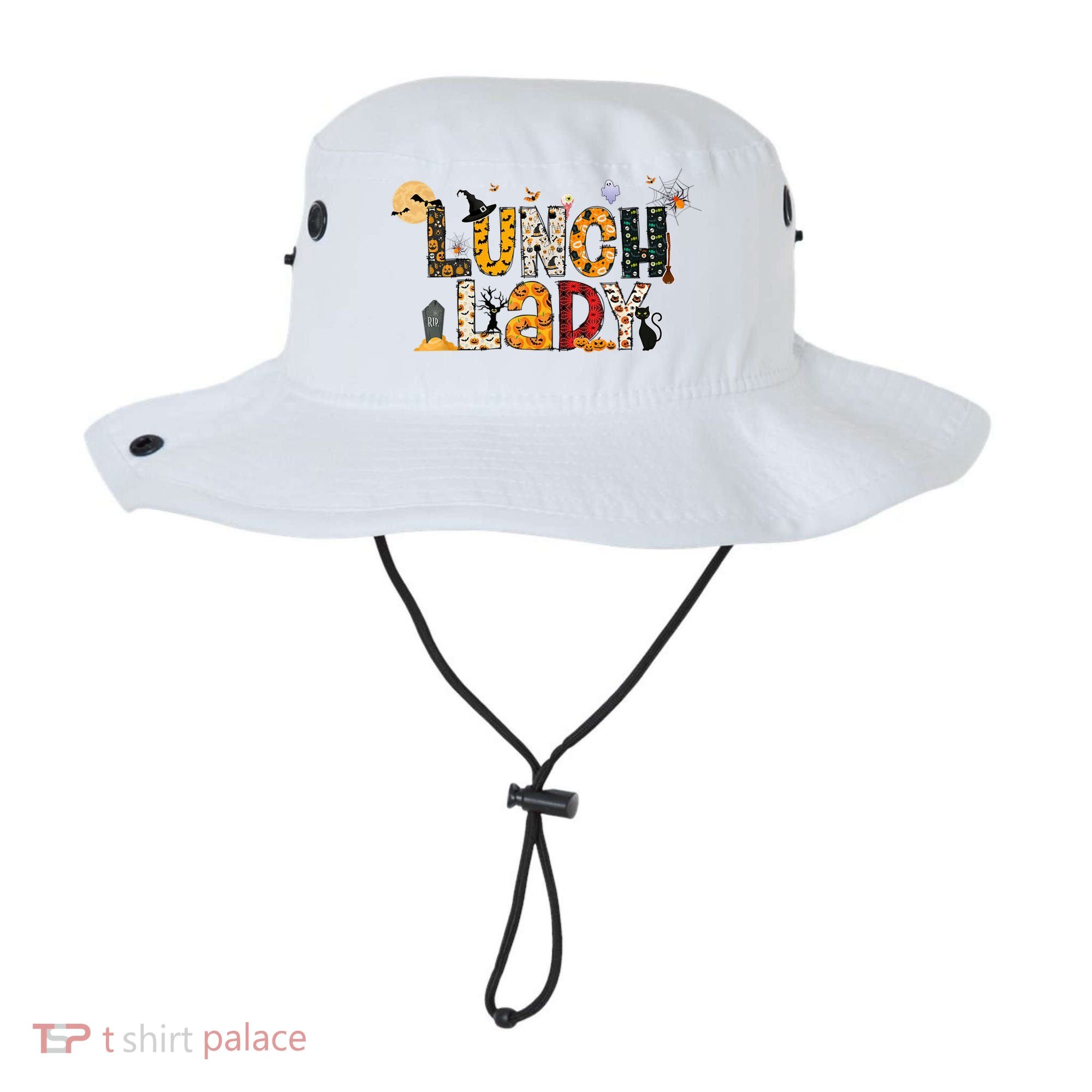 Halloween Lunch Lady Cafeteria Spooky Lunch Lady Halloween Bucket Hat
