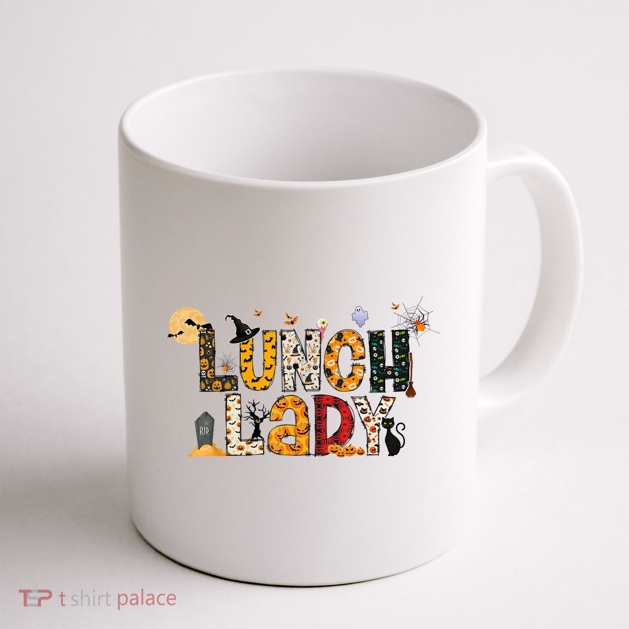 Halloween Lunch Lady Cafeteria Spooky Lunch Lady Halloween Coffee Mug
