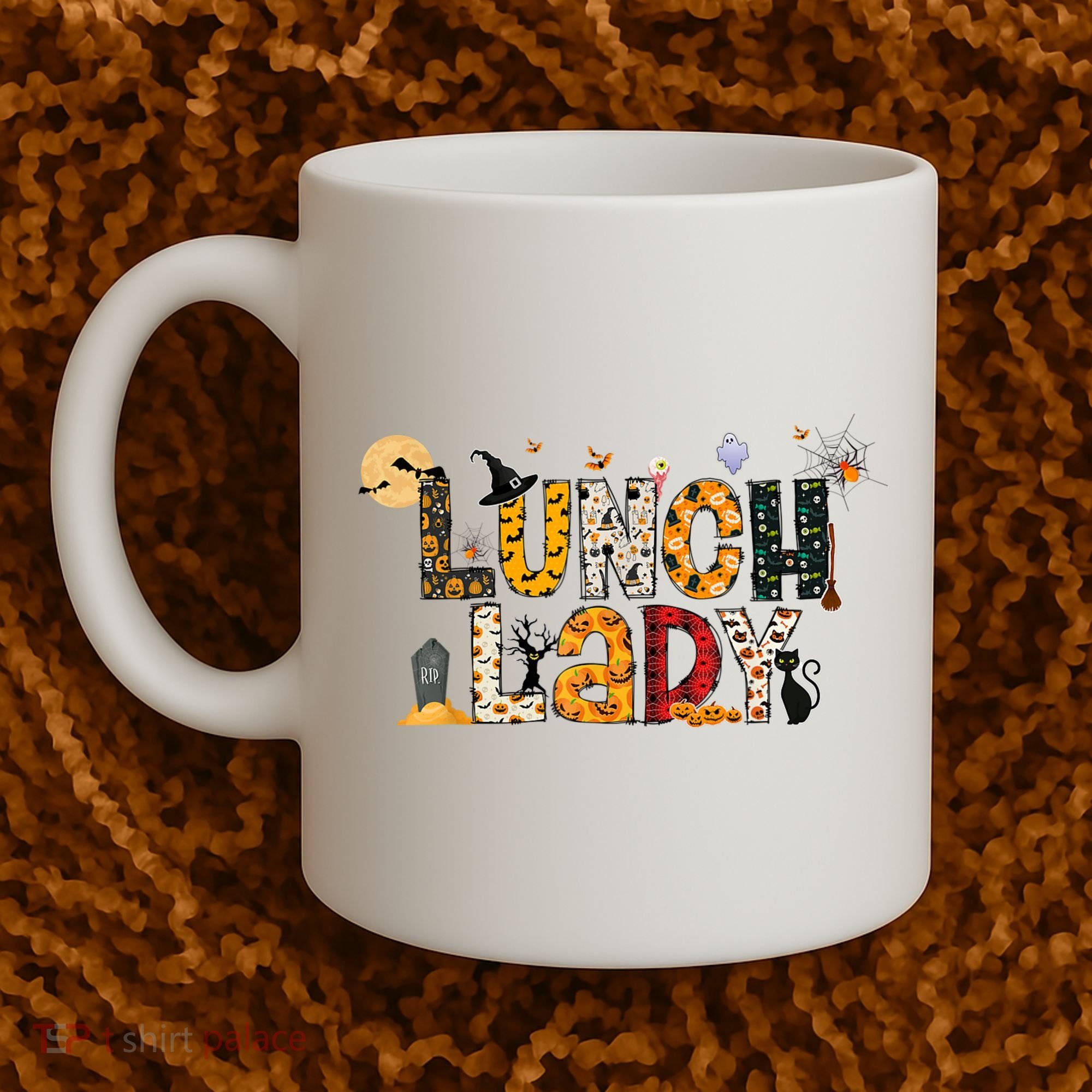 Halloween Lunch Lady Cafeteria Spooky Lunch Lady Halloween Coffee Mug