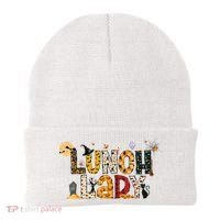 Halloween Lunch Lady Cafeteria Spooky Lunch Lady Halloween Beanie thumb 0