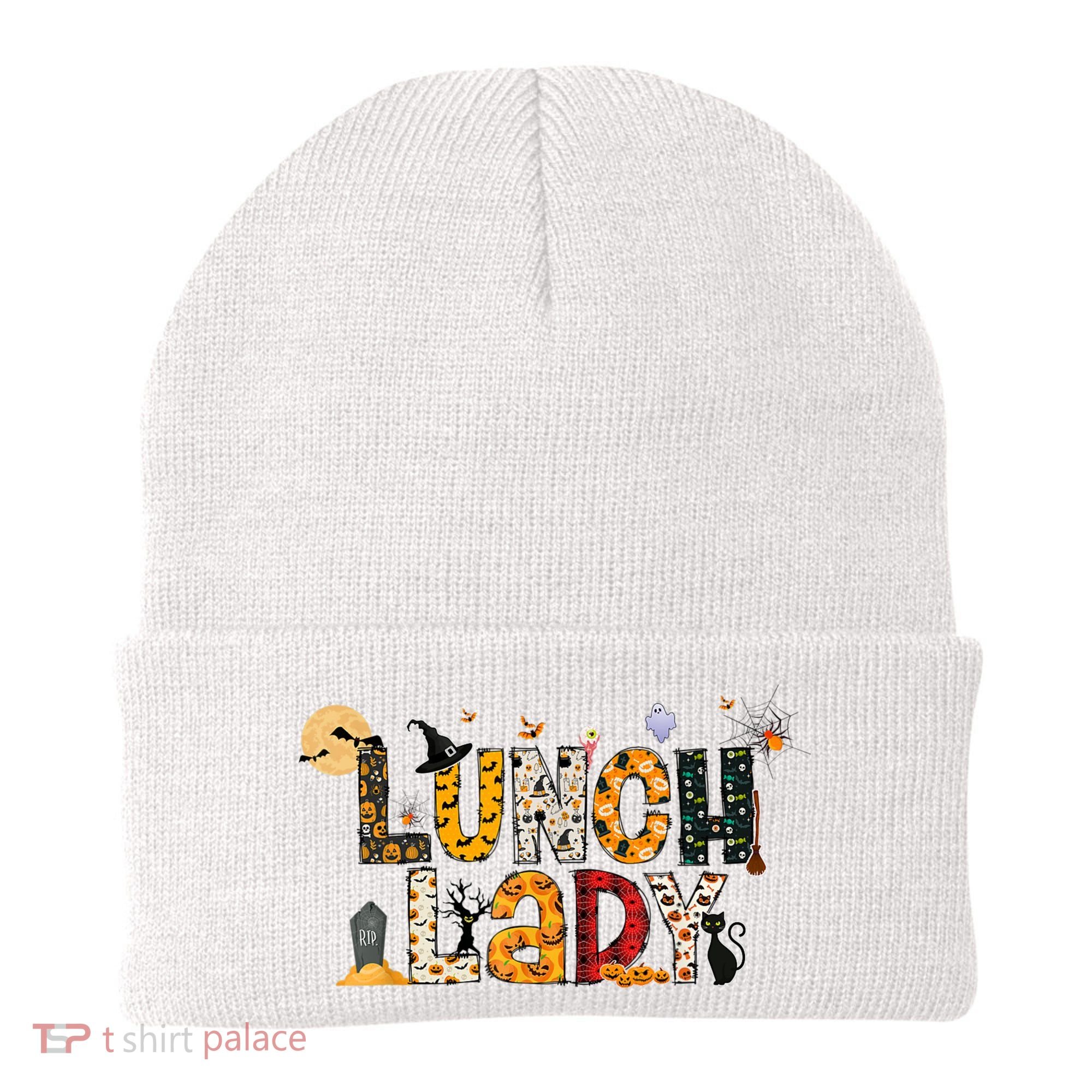 Halloween Lunch Lady Cafeteria Spooky Lunch Lady Halloween Beanie