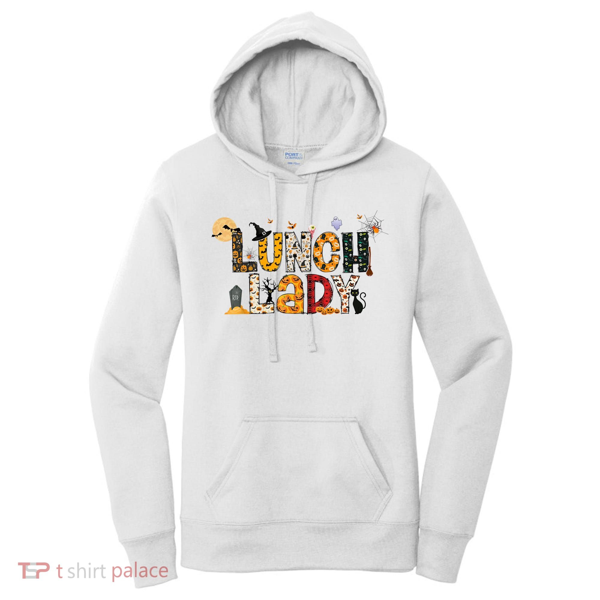 Halloween Lunch Lady Cafeteria Spooky Lunch Lady Halloween Women's Hoodie