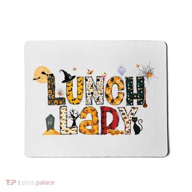 Halloween Lunch Lady Cafeteria Spooky Lunch Lady Halloween Mousepad