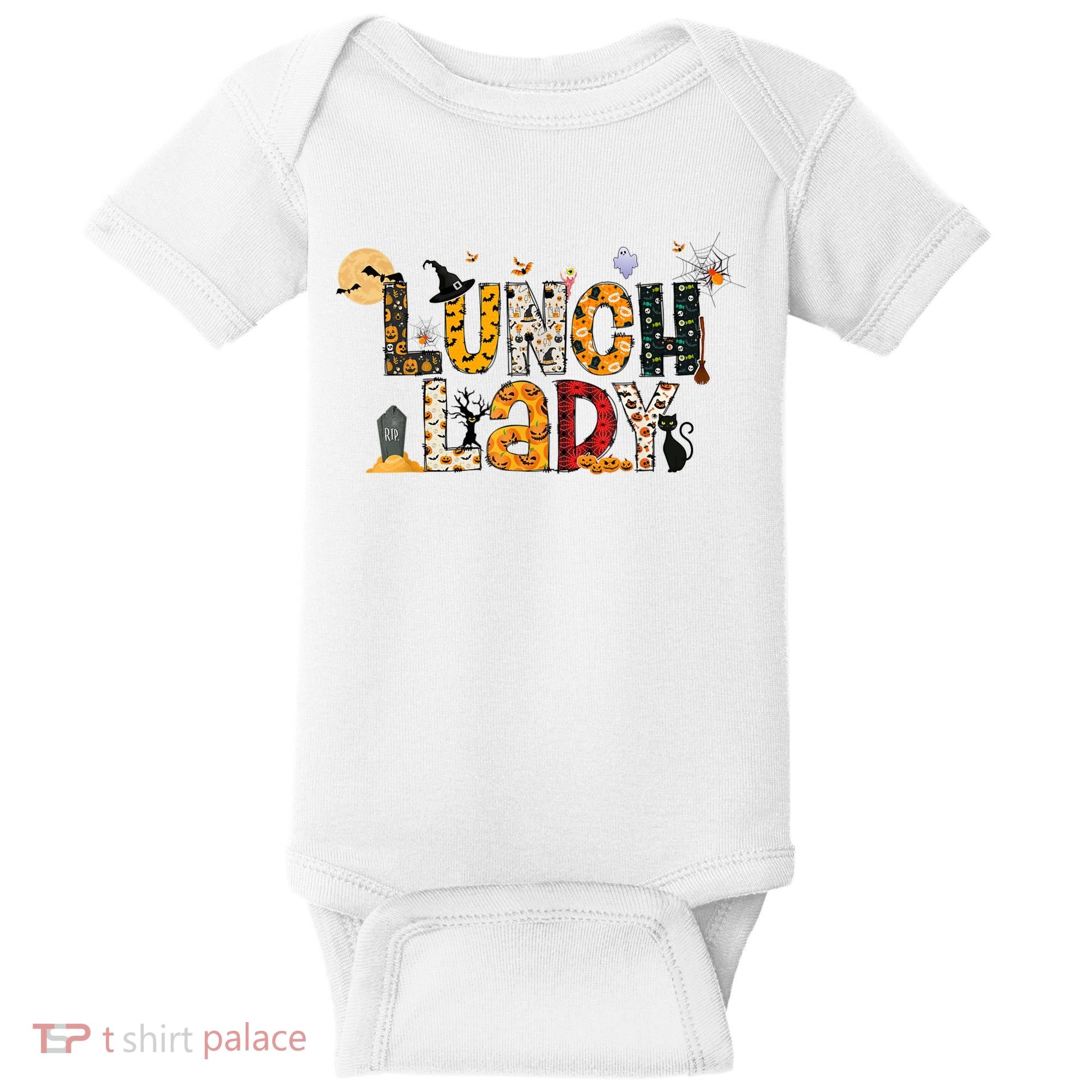 Halloween Lunch Lady Cafeteria Spooky Lunch Lady Halloween Baby Bodysuit