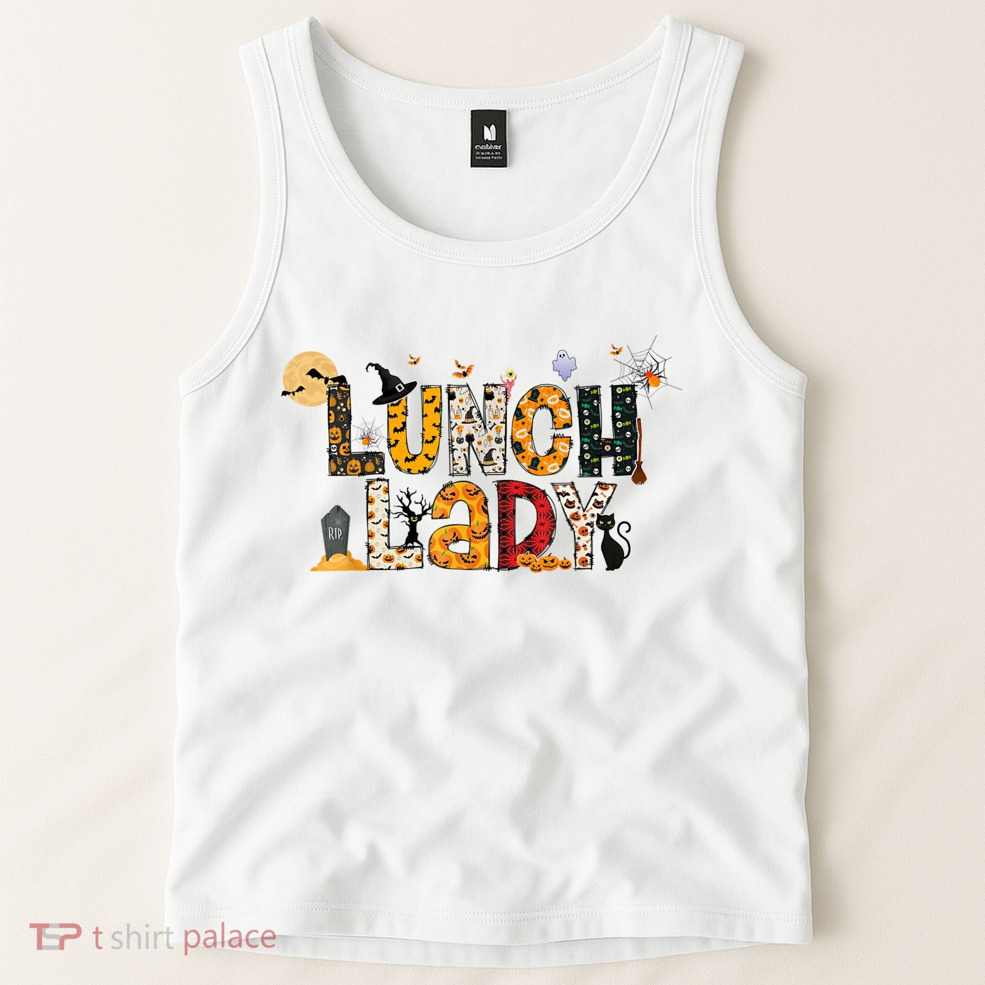Halloween Lunch Lady Cafeteria Spooky Lunch Lady Halloween Tank Top