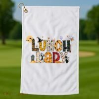 Halloween Lunch Lady Cafeteria Spooky Lunch Lady Halloween Golf Towel thumb 1
