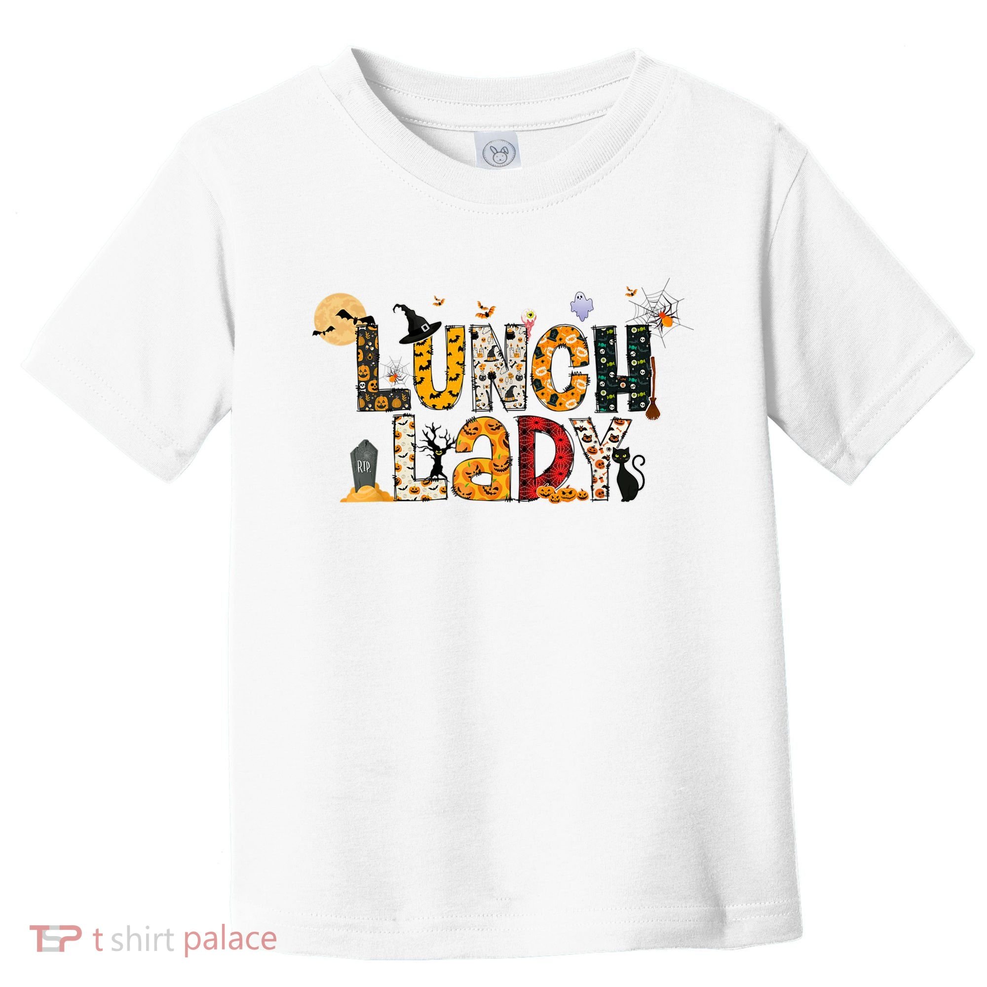 Halloween Lunch Lady Cafeteria Spooky Lunch Lady Halloween Toddler T-Shirt