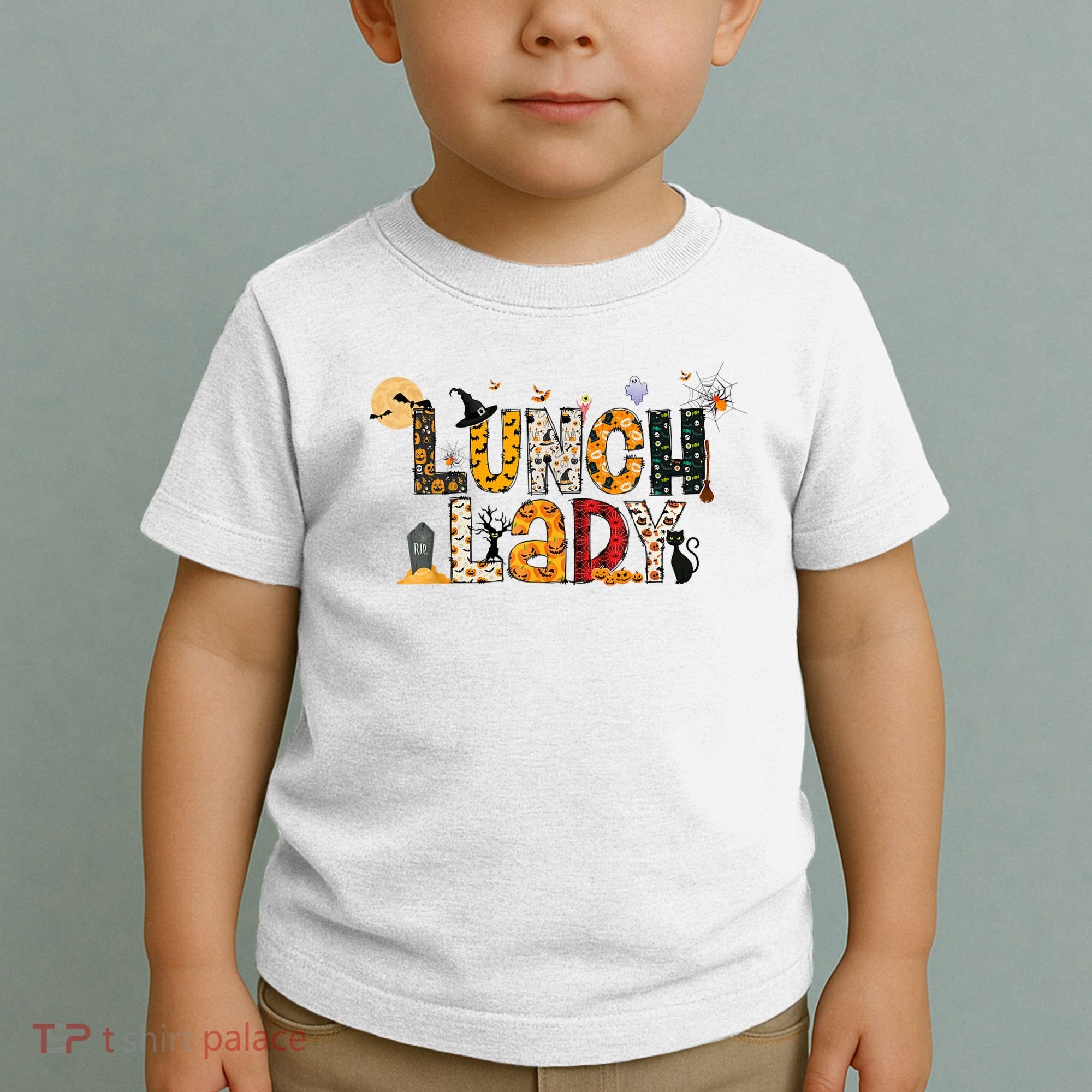 Halloween Lunch Lady Cafeteria Spooky Lunch Lady Halloween Toddler T-Shirt